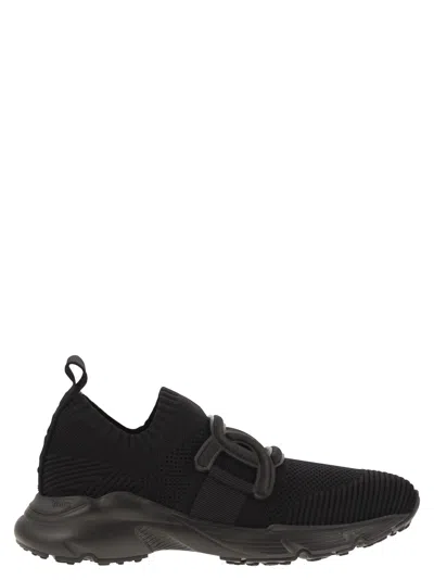 Tod's Women Kate Sneakers In Technical Fabric In Black