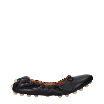 Tod's Women's Leather Black Ballet Flats