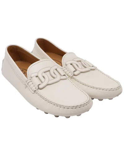 Tod's Women's Leather Kate Gommino Bubble Loafer (authentic Pre-loved) In Neutral