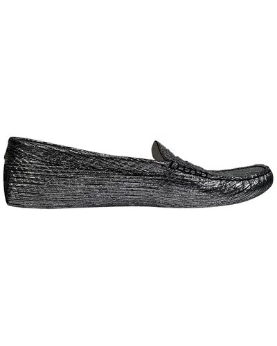 Pre-owned Tod's Women's Leather Metallic-accent Loafer (authentic Pre-loved)