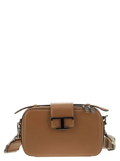 Tod's Women Leather Mini Camera Bag In Brown