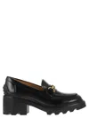 Tod's Women Leather Moccasin With Carrarmato Bottom In Black