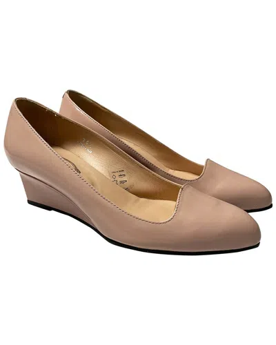 Pre-owned Tod's Women's Leather Pointed Wedge (authentic Pre-loved) In Pink