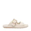 Tod's Wide Strap Buckle Leather Sandals