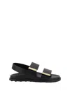 Tod's Women Sandal With Two Leather Straps In Black
