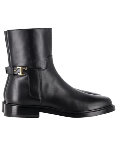 Pre-owned Tod's Women's Leather T Timeless Ankle Boot (authentic Pre-loved)
