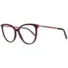 Tod's Burgundy Women Optical Frames In White