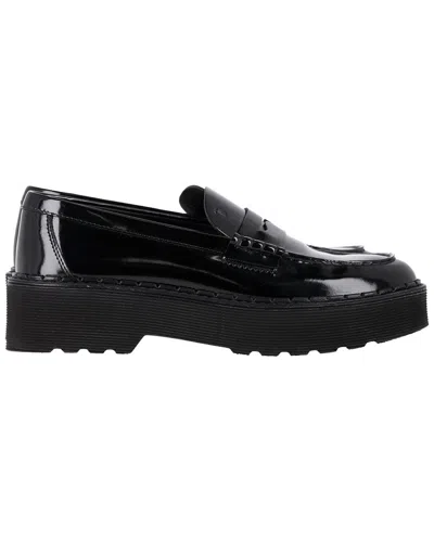 Pre-owned Tod's Women's Patent Leather  Platform Loafer (authentic Pre-loved)
