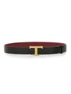 Tod's T-timeless Logo Plaque Reversible Belt In Multicolor