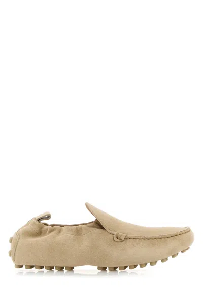 TOD'S TOD'S WOMEN SAND SUEDE LOAFERS