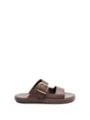 Tod's Brown Calf Leather Slippers