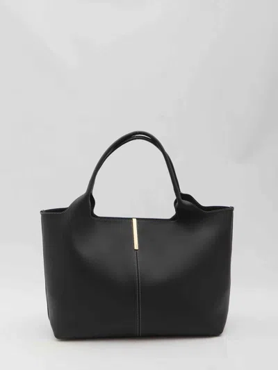 Tod's Women Shopping Bag In Black
