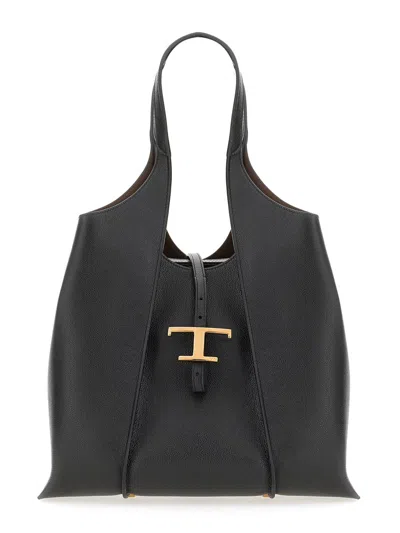 Tod's Women Shopping Bag T Timeless Medium In Black