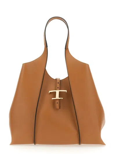Tod's Women Shopping Bag T Timeless Medium In Brown