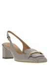 Tod's Women Slingback Leather Décolleté In Gray