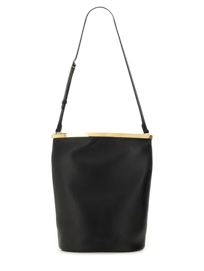 Tod's Women Small Leather Bucket Bag In Black