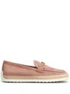Tod's Suede Loafers Espadrille Rubber Sole In Multicolor