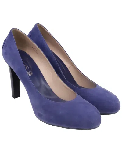 Pre-owned Tod's Women's Suede Pump (authentic Pre-loved) In Blue