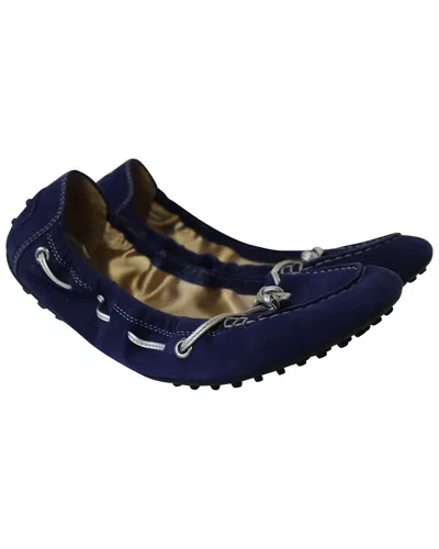 TOD'S TOD’S WOMEN'S SUEDE SCRUNCH BALLET FLAT