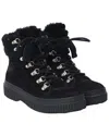 Tod's Women's Suede Shearling-lined Apres Ski Boot, Size 35.5 (authentic Pre-  Loved) In Black
