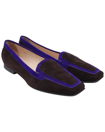Pre-owned Tod's Women's Suede Square-toe Loafer (authentic Pre-loved)