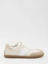 Tod's Cassetta Leather Cream Gold Sneakers In White