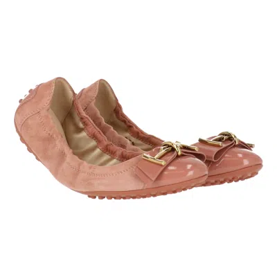 Tod's Suede Flat In Pink