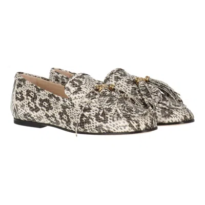 Tod's Snakeskin Loafers In Neutral