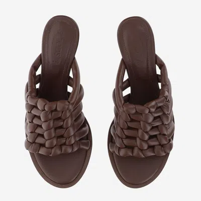Tod's Woven Leather Sandals In Multi