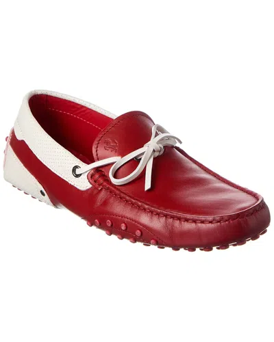 Tod's X Ferrari Gommino Leather Loafer In Red