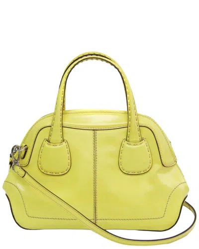Tod's Yellow Patent Leather Hand Bag (authentic Pre-loved)