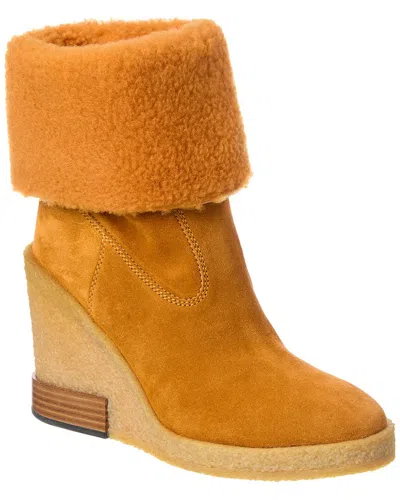 Tod's Zeppa Para Suede Boot In Orange