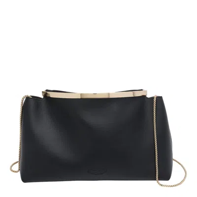 Tod's Tods Tods Magenta Clutch In Black