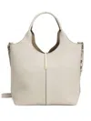 Tod's Top-handle Leather Tote Bag In Neutral