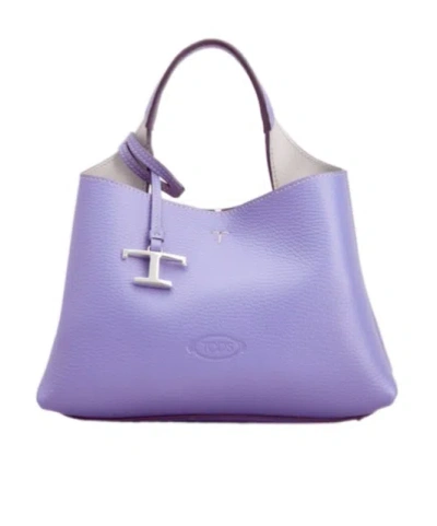 Tod's Top Handle Shoulder Bag In Purple