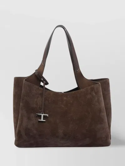 Tod's Top Handle Suede Finish Shoulder Bag