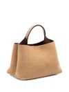 Tod's Top-handle Suede Tote Bag In Neutral