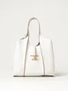 Tod's White Shopping Leather Tote Bag In White