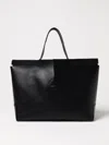 Tod's Di Bag Folio Leather Shopping Bag In Black