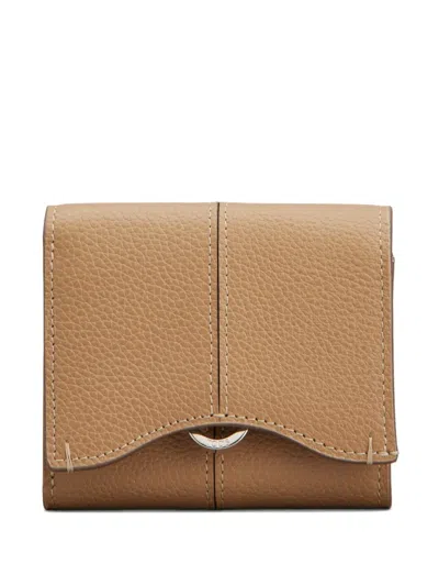 Tod's Tri-fold Stitched Wallet In Neutral