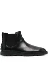 Tod's Tronchetto Slip-on Leather Boots In Black