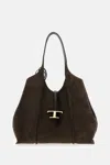Tod's Brown Suede Bag Tods In Brown
