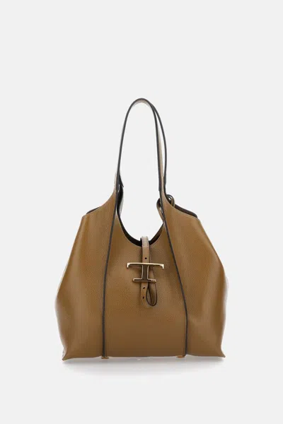 Tod's Tsb Small Shopping Bag In Brown