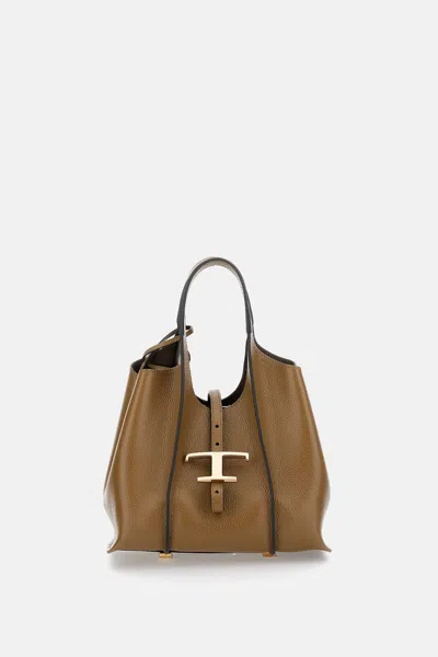 Tod's Tsb Small Shopping Bag In Brown