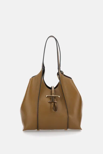 Tod's Tsb Small Shopping Bag In Brown