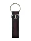 Tod's Tsi Leather Keychain In Purple