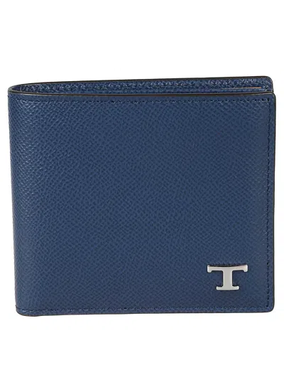 Tod's Wallet In Leather In Blue