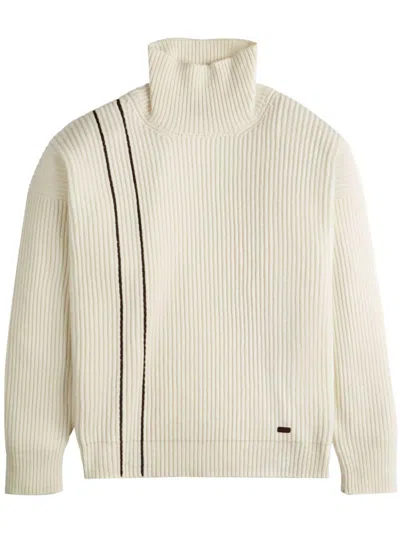 Tod's Turtleneck Cashmere Jumper In Neutral