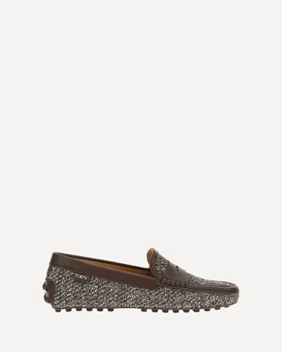 TOD'S TWEED GOMMINO LOAFERS