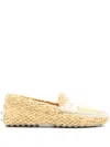 Tod's Gommino Bouclé Driving Shoes In Neutrals